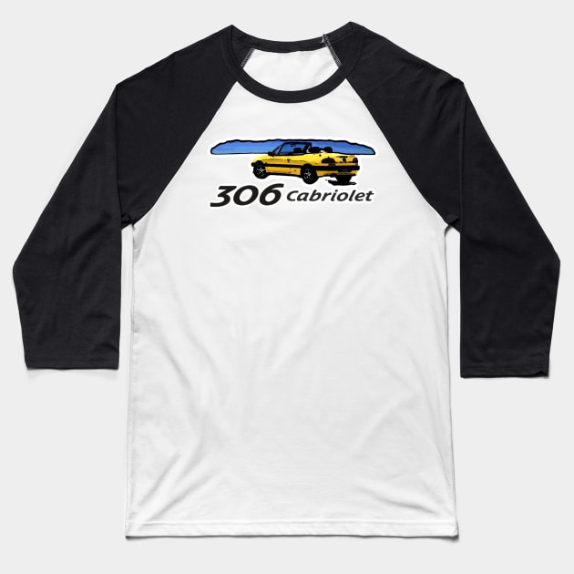 Peugeot 306 cabriolet Baseball T-Shirt by bobdijkers